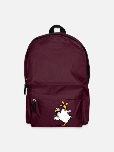 kung_fu_chicken - Backpack - burgundy