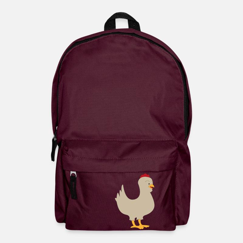 Huhn - Rucksack - Burgunderrot