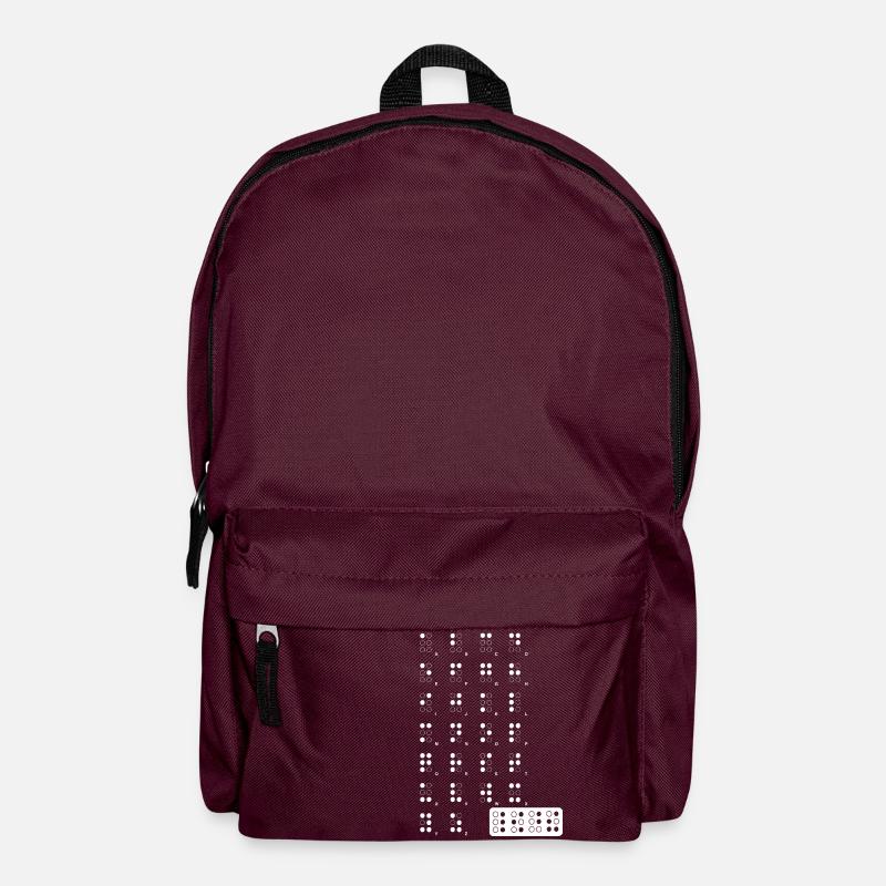 braille wite - Backpack - burgundy