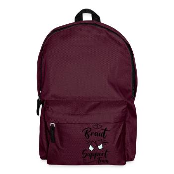 braut support team kurze - Rucksack - Burgunderrot - Vorne