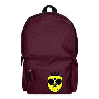 Tischtennis Wappen - Rucksack - Burgunderrot - Vorne
