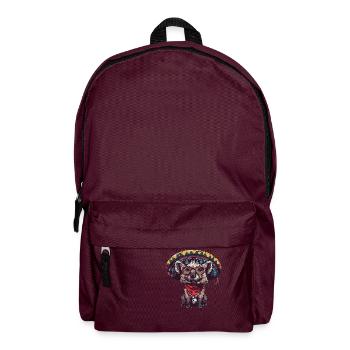 Hyena Funny Sombrero - Backpack - burgundy - Front