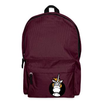 Unicorn Silly Funny Funny Funny Hole Cartoon - Backpack - burgundy - Front