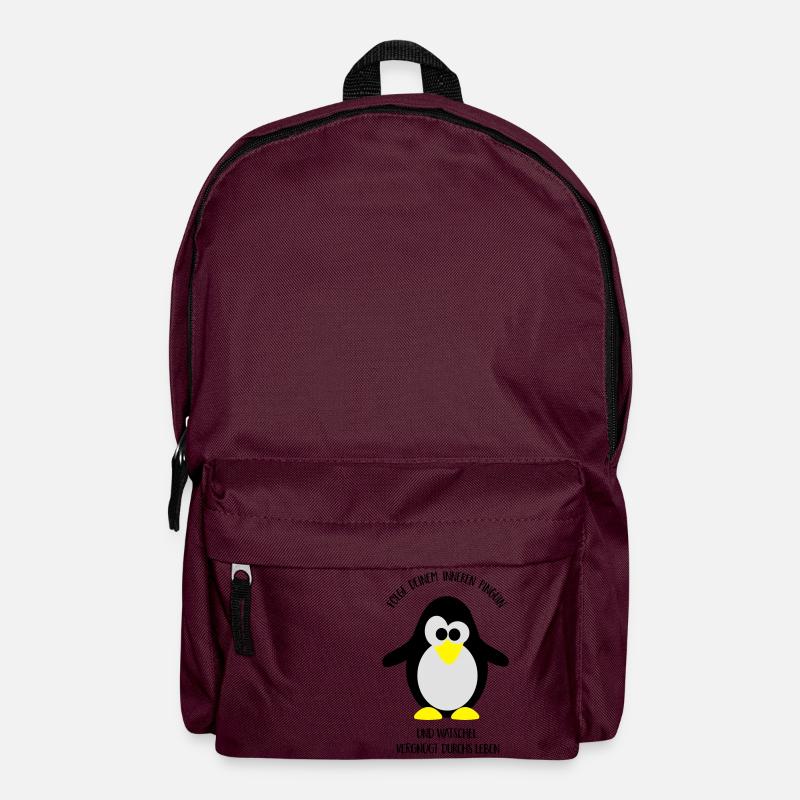 Pinguin - Rucksack - Burgunderrot