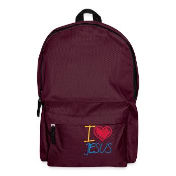 i_love_jesus_gk3 - Rucksack - Burgunderrot - Vorne