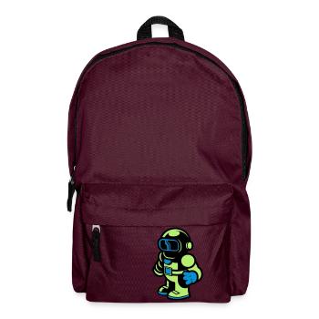 Cartoon Spaceman Astronaut - Backpack - burgundy - Front