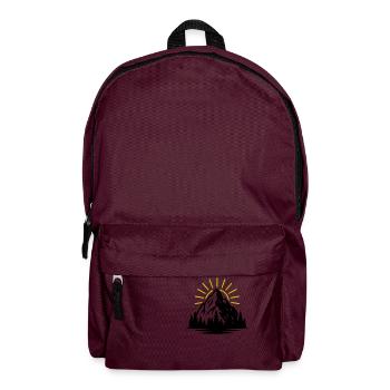 Berg Natur Sonne - Rucksack - Burgunderrot - Vorne