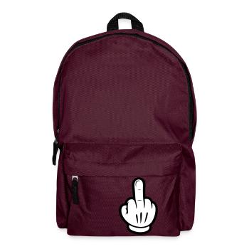 Doigt d’honneur main comique - Sac à dos - bordeaux  - Devant