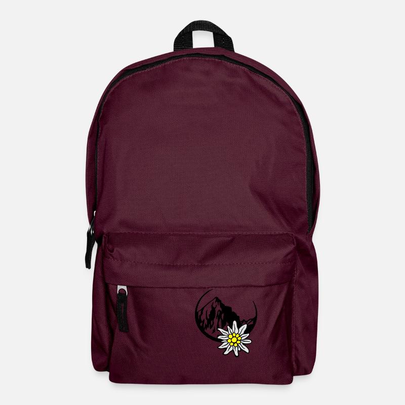 bergpanorama_mit_edelweiss_3c - Rucksack - Burgunderrot