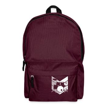 Schlagzeug Drumming Drummer Jungen Mädchen - Rucksack - Burgunderrot - Vorne