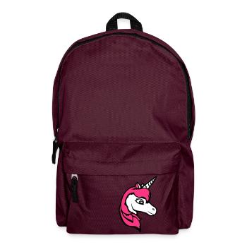 Licorne fille assez sympathique dessin animé cheval - Sac à dos - bordeaux  - Devant