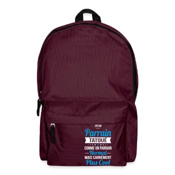 J'ai un parrain tatoué plus cool - Sac à dos - bordeaux  - Devant