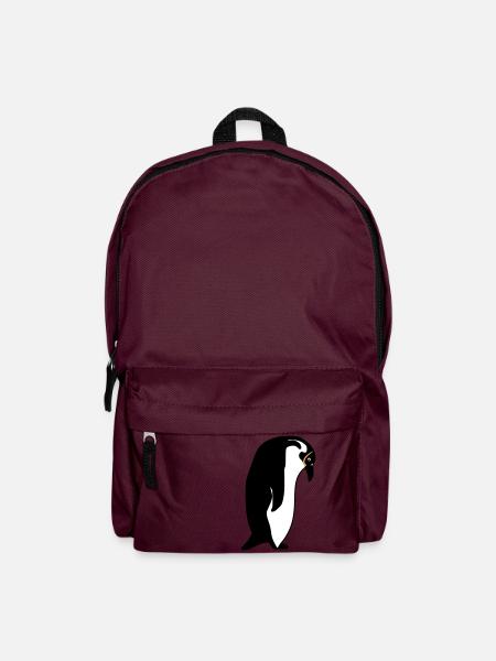 Pinguin - Rucksack - Burgunderrot