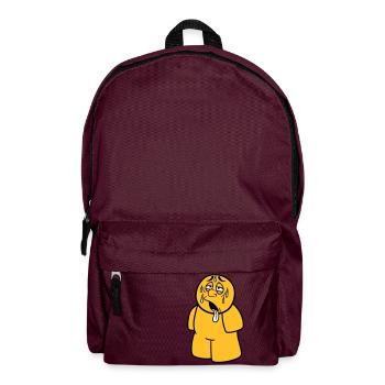 figure man cartoon cartoon exhausted sun rain tr - Backpack - burgundy - Front