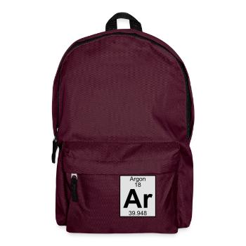 Argon (Ar) (element 18) - Backpack - burgundy - Front
