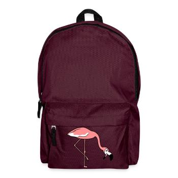 laugh mouth on food drink bow down flaming - Backpack - burgundy - Front