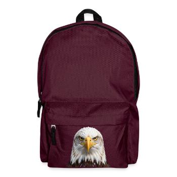 Eagle Portrait Bold Head Artwork - Backpack - burgundy - Front