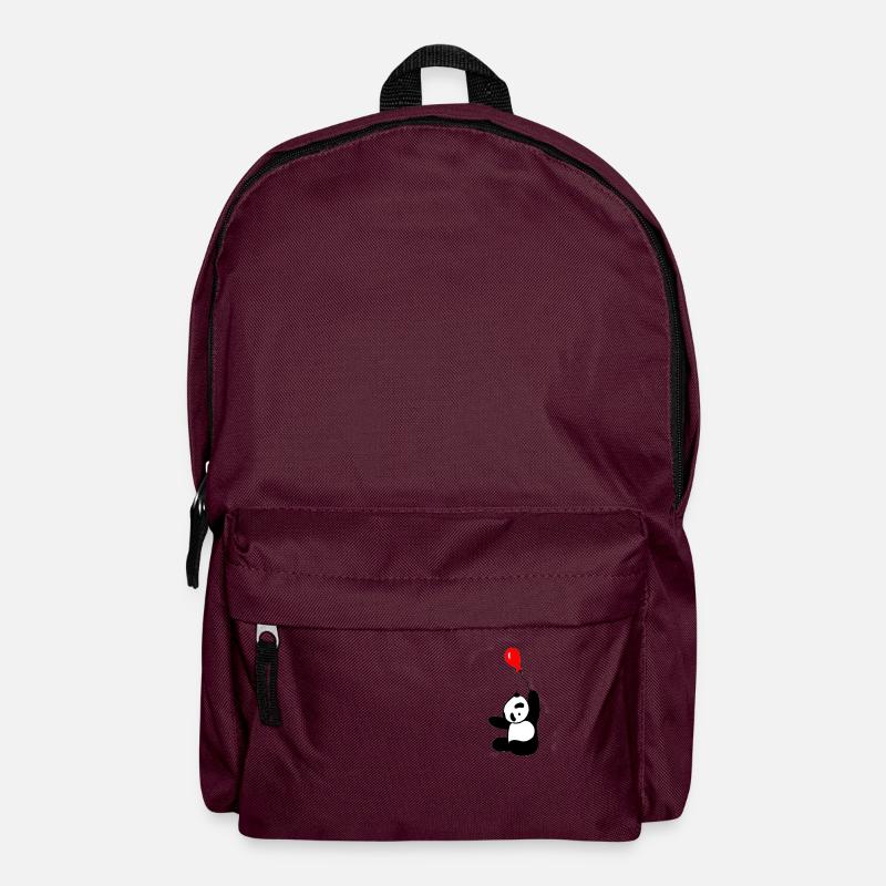 Panda - Rucksack - Burgunderrot