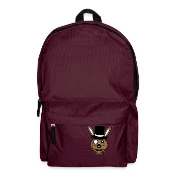 Sir Bunny Monocle Lunettes Barbe Chapeau haut de forme M. M. - Sac à dos - bordeaux  - Devant