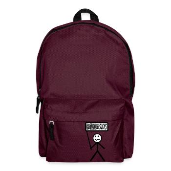 Politics Sucks - politics stinks, stick figures - Backpack - burgundy - Front