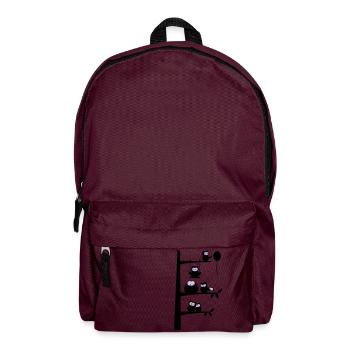 viele eulen - Rucksack - Burgunderrot - Vorne