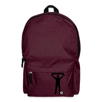 Football Fan Silhouette - Backpack - burgundy - Front