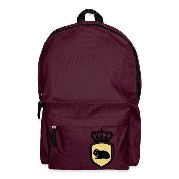 NHD emblem Dwarf Lop rabbit coat of arms crown - Backpack - burgundy - Front