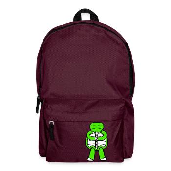 Turtle Flute Playing Music Hobby Instrument - Backpack - burgundy - Front