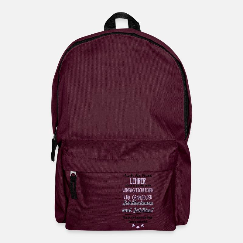 Bester Lehrer Tasse - Rucksack - Burgunderrot