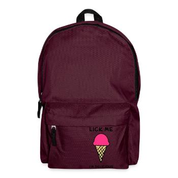 lick me i'm delicious - Rucksack - Burgunderrot - Vorne