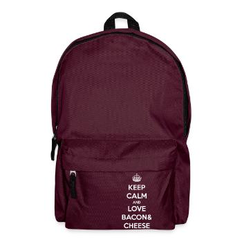 Schinken & Käse / bacon & cheese - Rucksack - Burgunderrot - Vorne