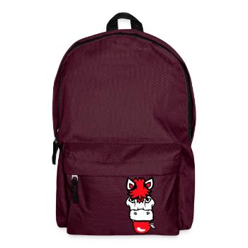 Horse Eating Apple Eating Hunger Fruit Delicious Healthy - Backpack - burgundy - Front