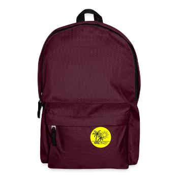 Island Palm Tree Symbol Holiday - Backpack - burgundy - Front