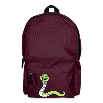 snake face head monster boese dangerous la - Backpack - burgundy - Front