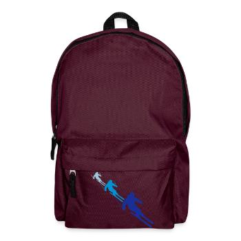 team pattern crew 3 many friends rowing ski - Backpack - burgundy - Front