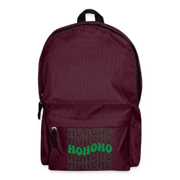 Hohoho Christmas Vintage - Backpack - burgundy - Front