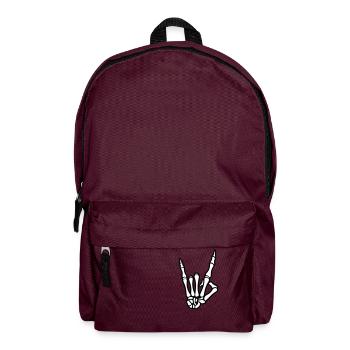 skull hand party symbol - Rucksack - Burgunderrot - Vorne