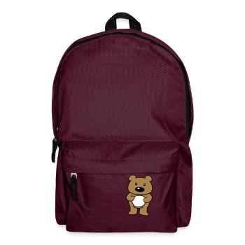 stehender suesser kleiner baer teddy baerchen kusc - Rucksack - Burgunderrot - Vorne