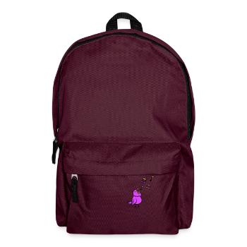 Musical notes: songbird, sparrow, singing, chirping, music - Backpack - burgundy - Front