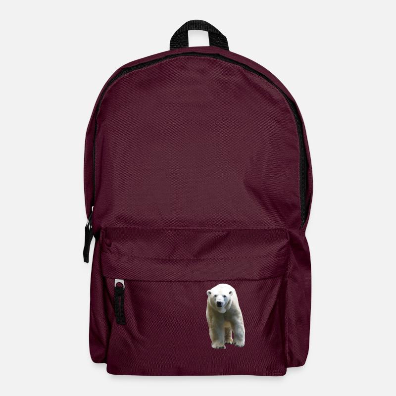 Polar Bear - Eisbär - Rucksack - Burgunderrot