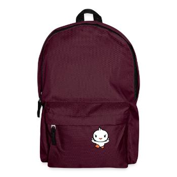 Bird evil middle finger show bad boy running cool - Backpack - burgundy - Front