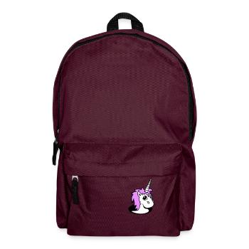 Licorne Fille Joli Trou Inférieur Dessin Animé Fille Mignonne - Sac à dos - bordeaux  - Devant