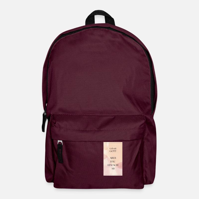 Geh mit Gott - Rucksack - Burgunderrot
