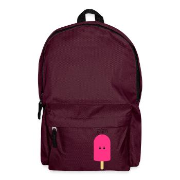 Eyes/Eis am Stil / Eiscreme / Sonne Sommer-Shirt - Rucksack - Burgunderrot - Vorne