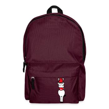 Horse Eating Apple Eating Hunger Fruit Delicious Healthy - Backpack - burgundy - Front