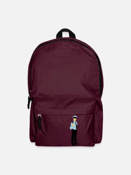 Polizist - Rucksack - Burgunderrot
