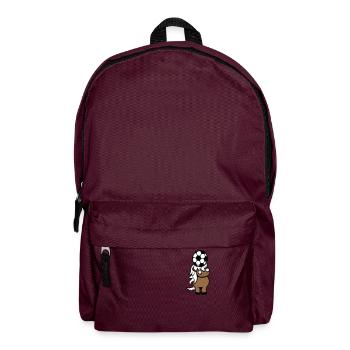 Horse Football Ball Game Header Club Fan Hobby - Backpack - burgundy - Front