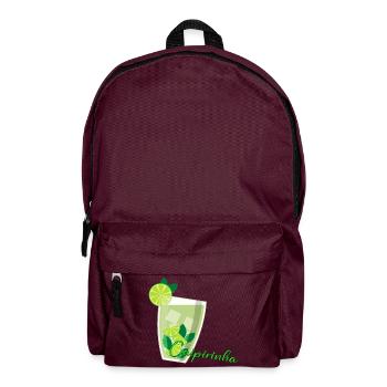 Caipirinha Glas mit Limetten Mint - Rucksack - Burgunderrot - Vorne