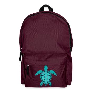Schildkröte Muster - Rucksack - Burgunderrot - Vorne