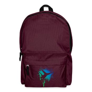 Geschenkidee für einen Hip-Hop-Tänzer mit B-Boying - Rucksack - Burgunderrot - Vorne